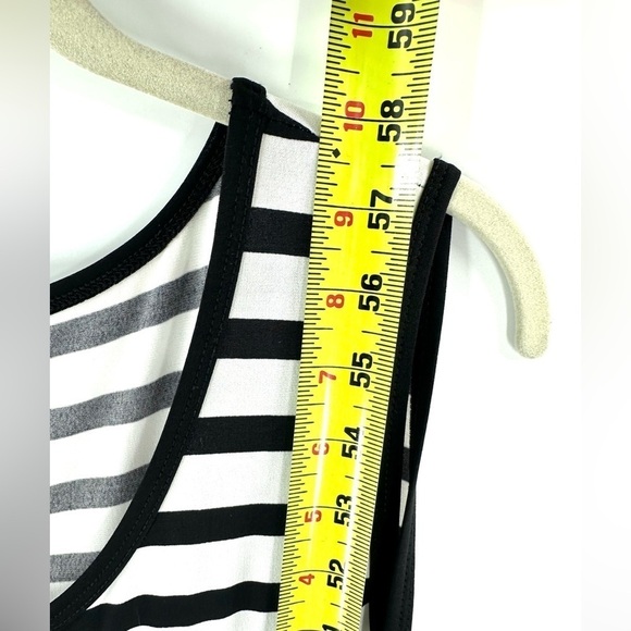 Chicos Collection Size 2 US 12 Large Knit Kit Diagonal Striped Maxi Dress Slinky - Picture 11 of 12